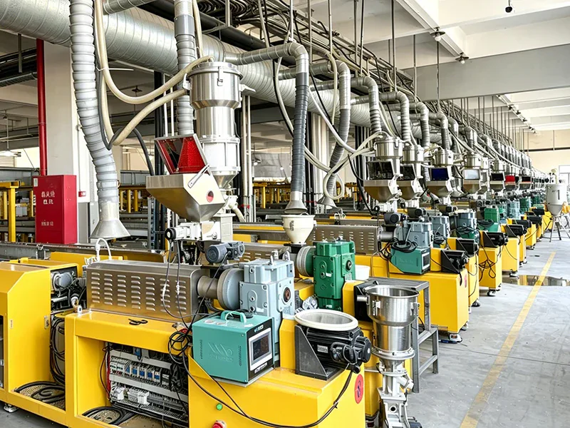 Filament extrusion lines at the Ultraline 3D factory