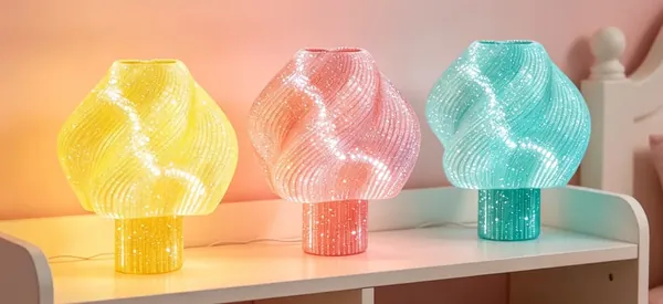 PETG Glitter printed part 1: Lamps